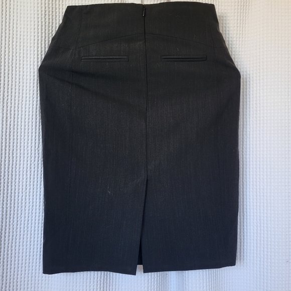 Mexx skirt and blazer with curved seam details, summer weight, charcoal, sz 4/6 - Picture 8 of 8